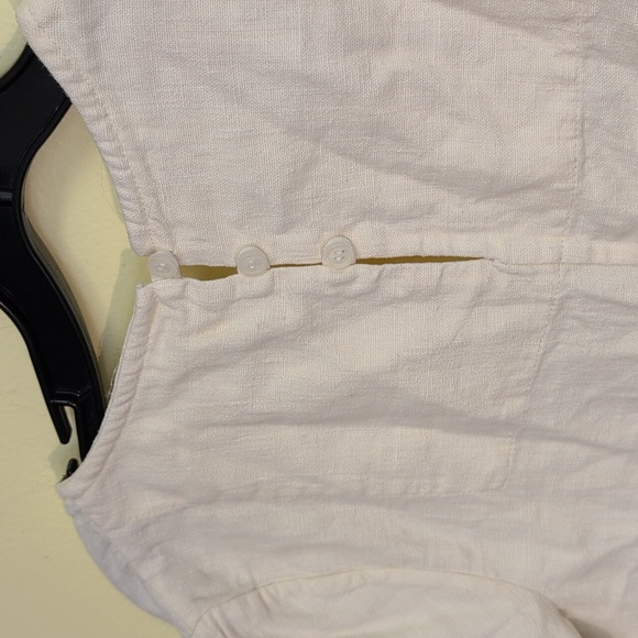 Zii Ropa Linen Jumpsuit / Romper Creme - Picture 5 of 7